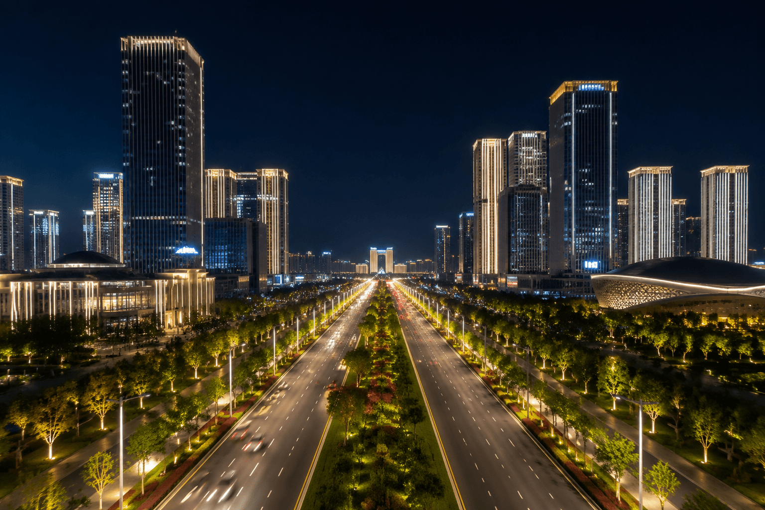 CBD Axis Facade Lighting for Landmark Commercial Towers