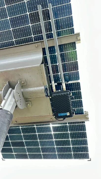 Controller mounted beneath the solar panel